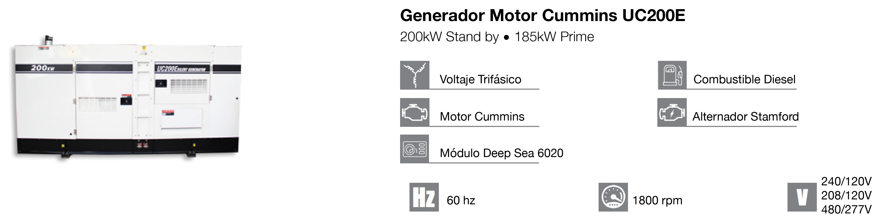 Soluciones de respaldo de energía ( modelo de generador)